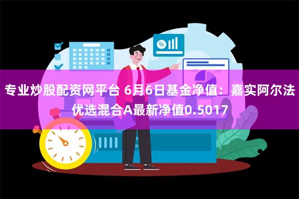 专业炒股配资网平台 6月6日基金净值：嘉实阿尔法优选混合A最新净值0.5017