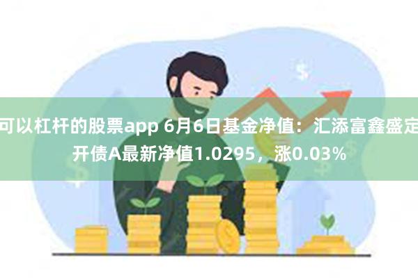 可以杠杆的股票app 6月6日基金净值：汇添富鑫盛定开债A最新净值1.0295，涨0.03%