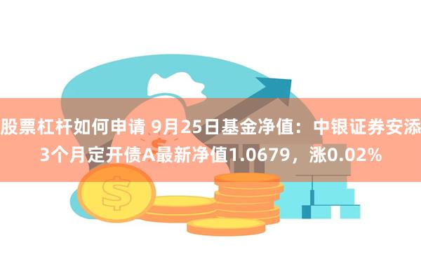 股票杠杆如何申请 9月25日基金净值：中银证券安添3个月定开债A最新净值1.0679，涨0.02%