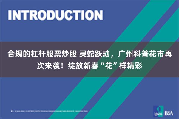 合规的杠杆股票炒股 灵蛇跃动，广州科普花市再次来袭！绽放新春“花”样精彩