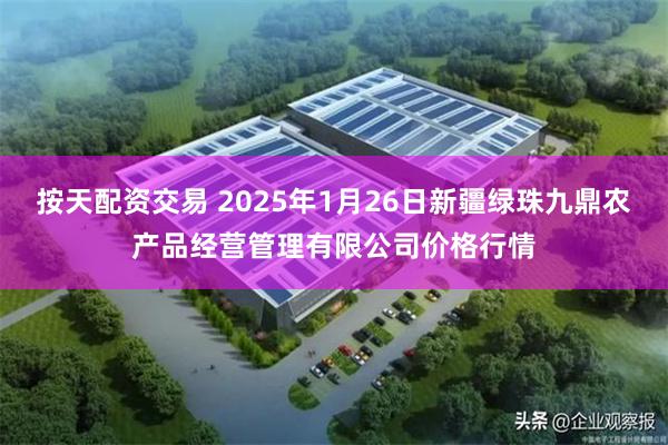 按天配资交易 2025年1月26日新疆绿珠九鼎农产品经营管理有限公司价格行情